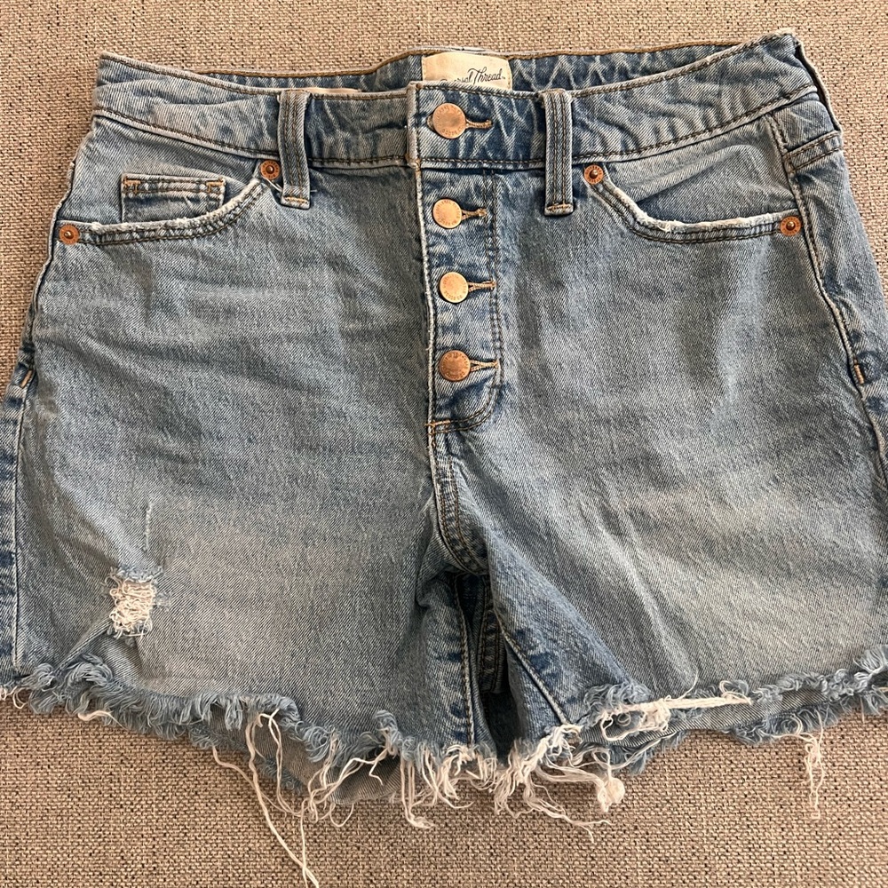 Universal Thread Blue Jean Shorts with Frayed Hem